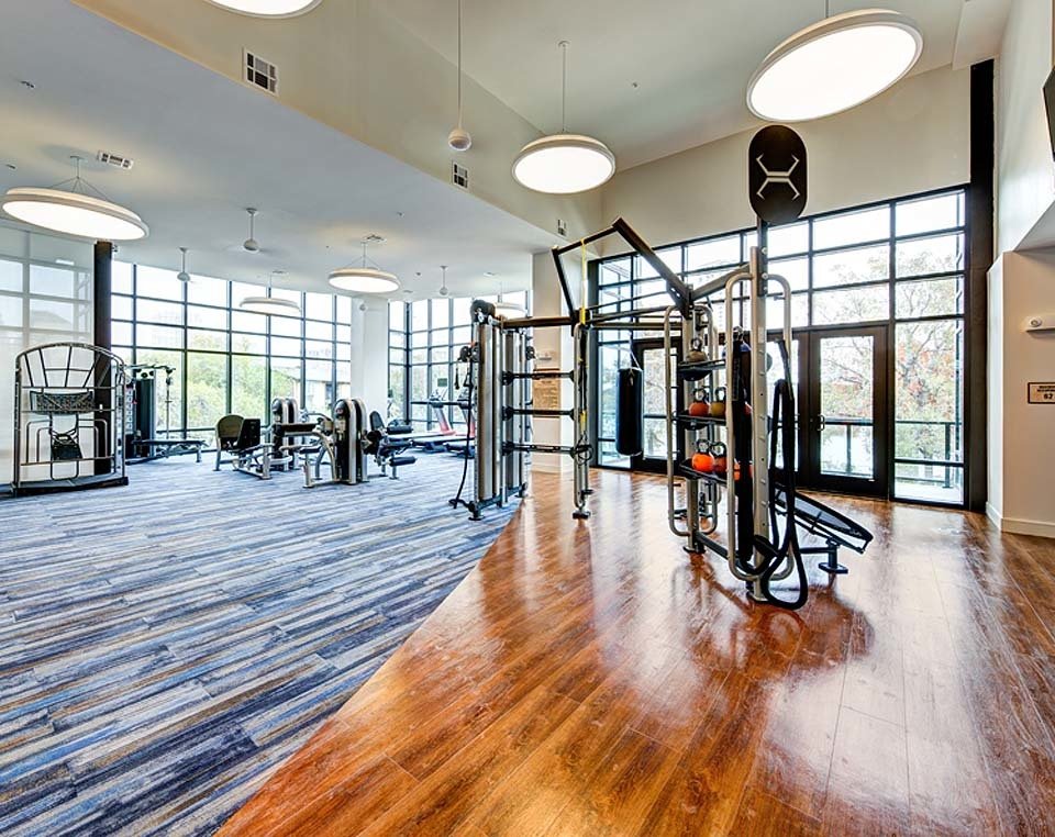 Fitness equipment at Water Marq in Austin, TX