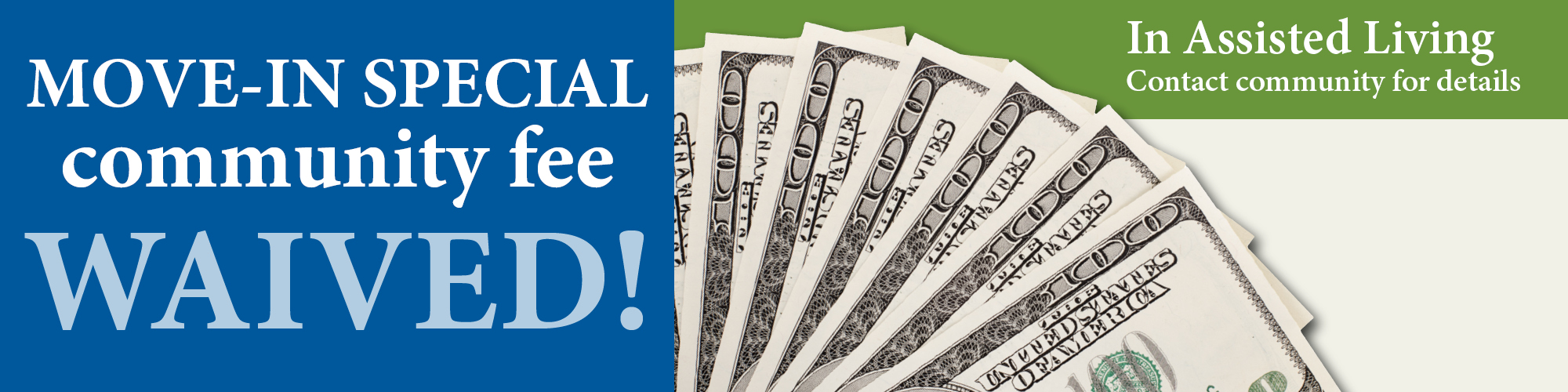 Assisted Living - Community Fee Waived