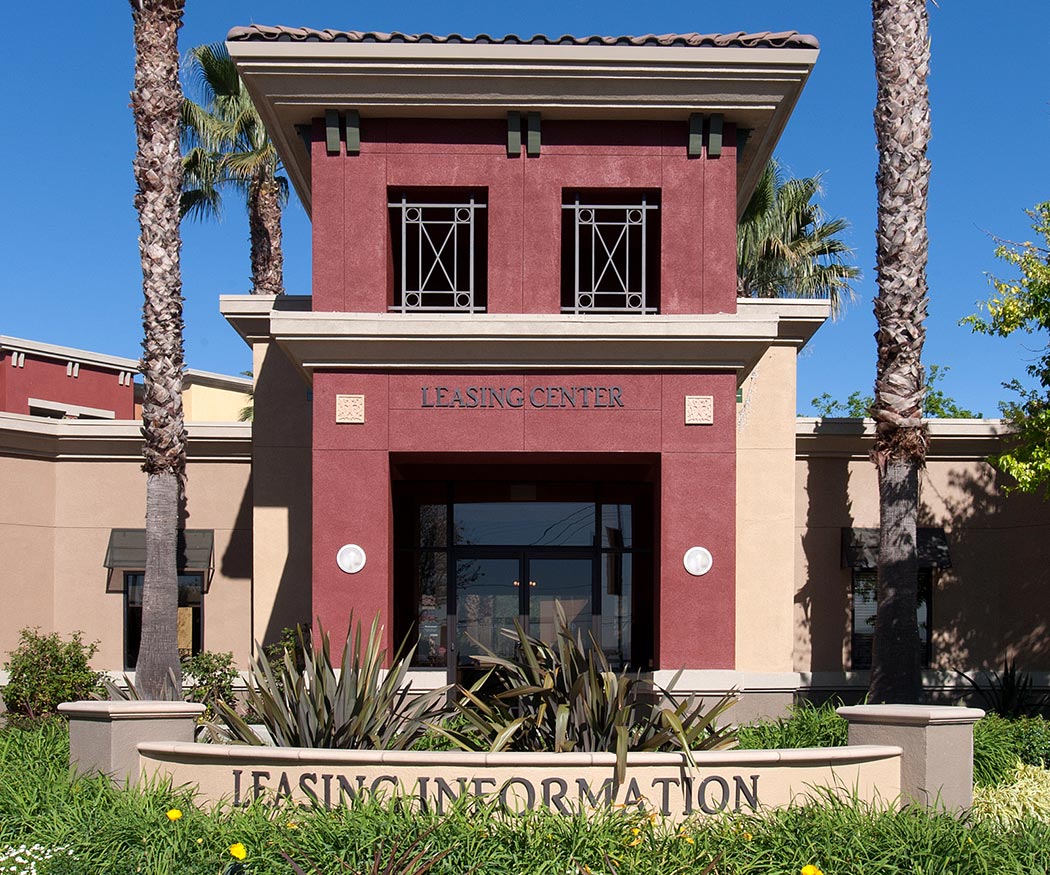 Exterior view of our leasing office at Waterford Place Apartments