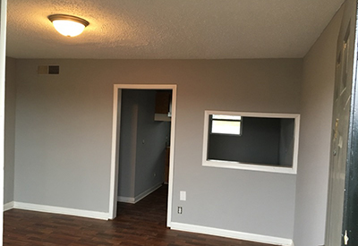 Hardwood floors in some apartments at Village West