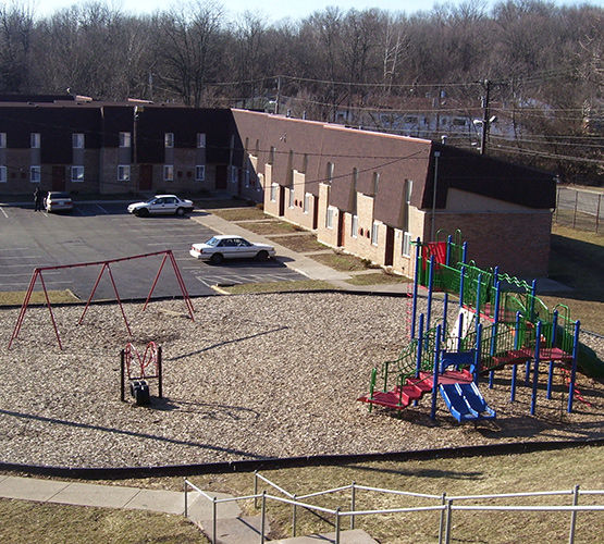 Resident parents and their children love our on-site playground at Eagle Ridge.