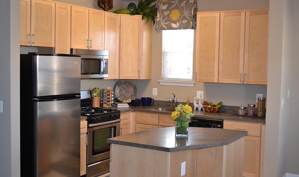 Updated kitchen at Potomac Square