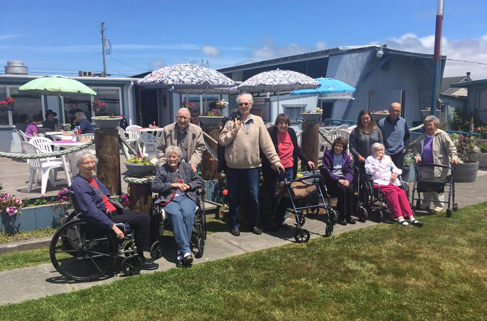 Silly residents at Alder Bay Assisted Living