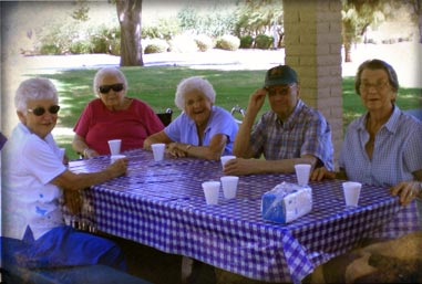 A picnic at Pennington Gardens