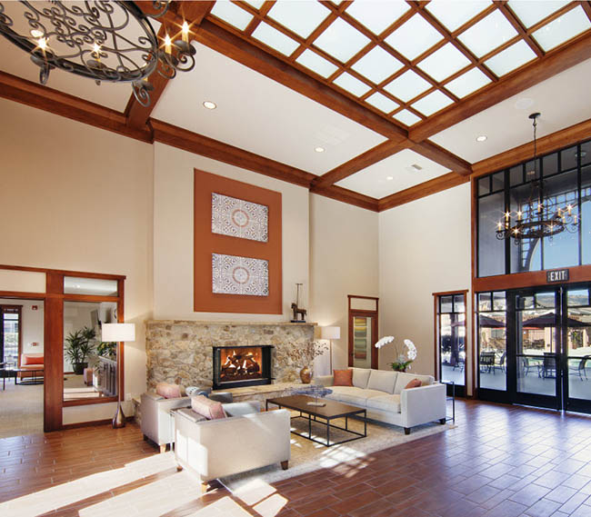 Clubhouse interior at Willow Springs Apartments
