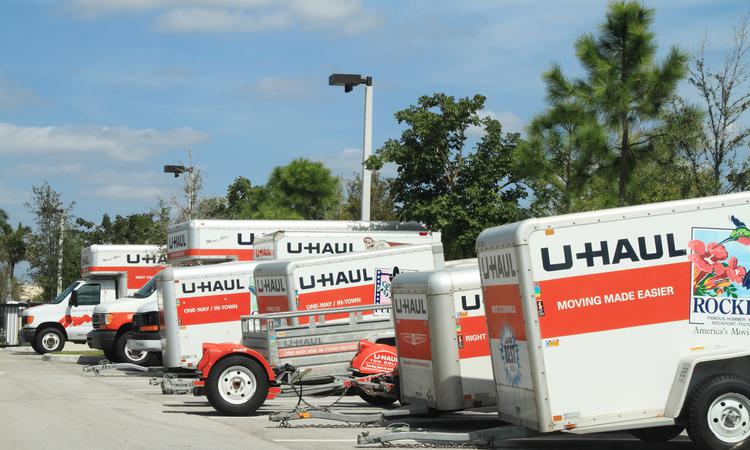 U-haul trucks at Towne Storage