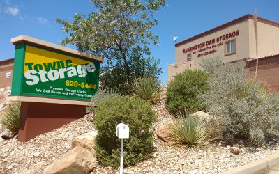 Storage front sign at Towne Storage in Bluffdale, Utah