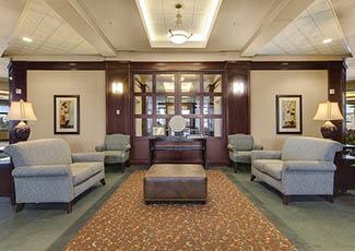 Beautiful lobby of Tacoma senior living