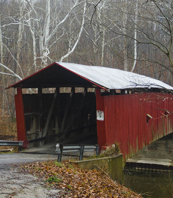 Covered bridge in the neighborhood of Lafayette senior living
