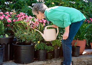 Happy resident at senior living in Gilroy