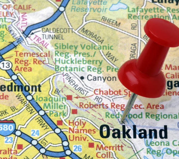 Map of the neighborhood of Oakland senior living