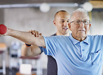 Man Exercising at Storey Oaks of Tulsa in Tulsa
