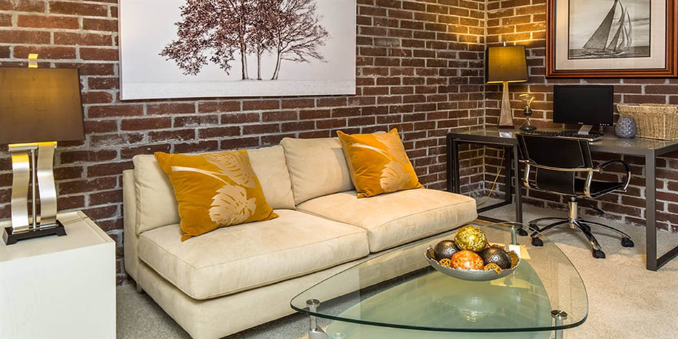 Living room at Jefferson Hills Apartments