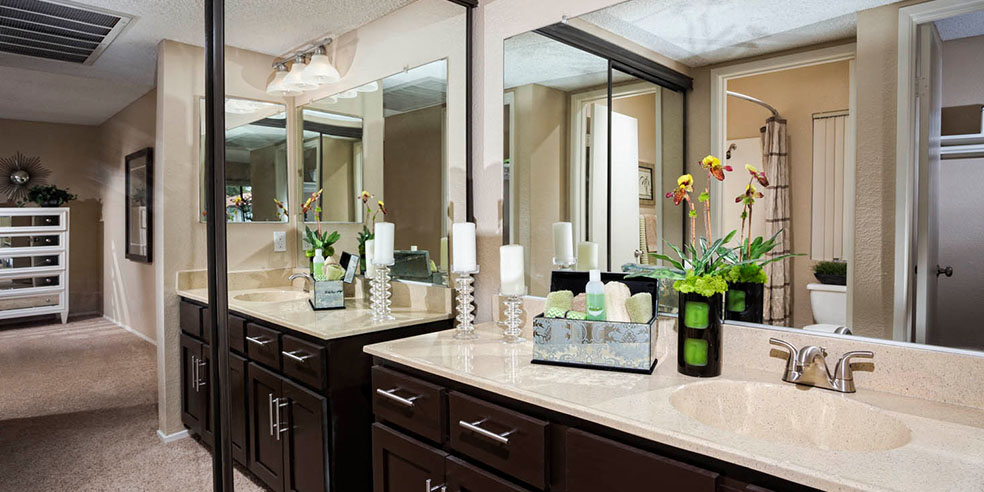 Master bathroom at Avana La Jolla Apartments