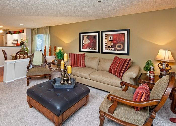 Living room at Jefferson Lakeside Apartments in Marietta