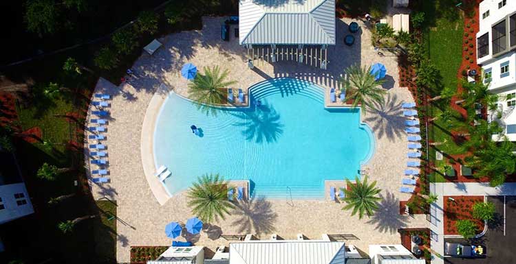 Overview of swimming pool at Alaqua