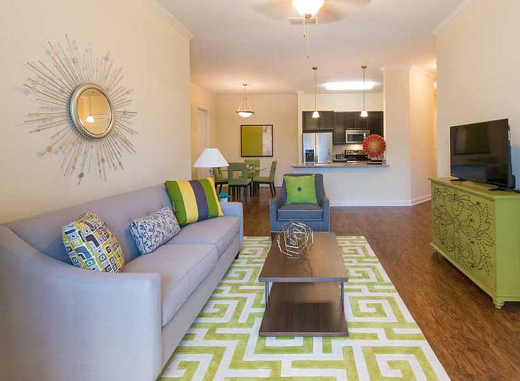 Spacious living room at Alaqua