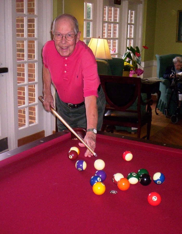 Billiards room at The Clinton Presbyterian Community