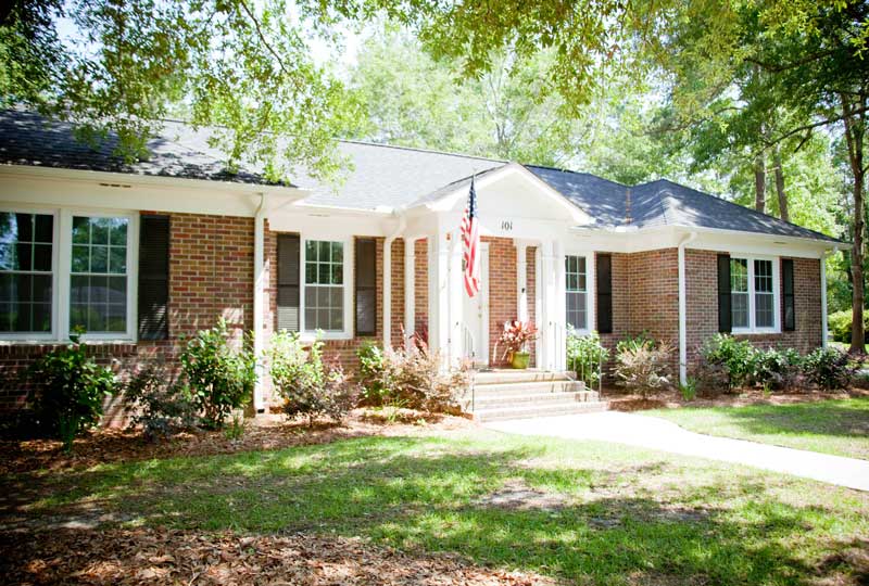 Our senior living facility nestled amongst the trees in Summerville