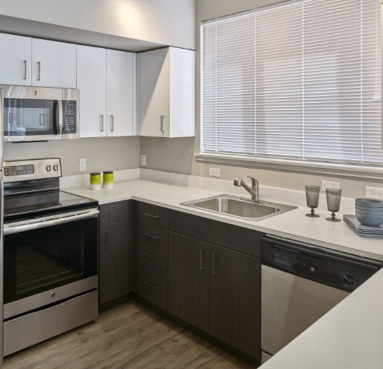 The Maverick offers modern kitchens.