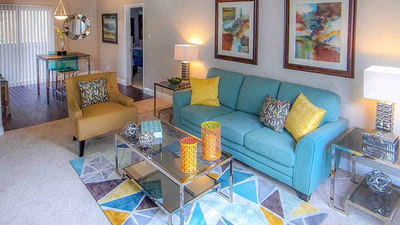 Oak Creek Apartments Model Living Room