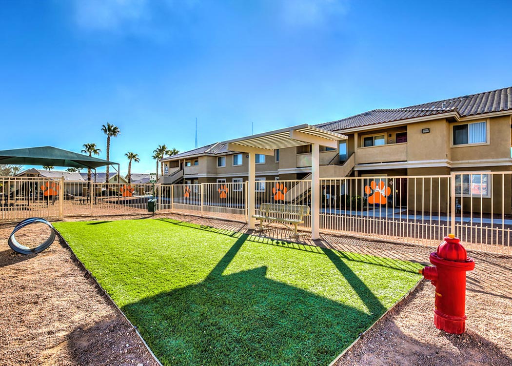 On-site bark park at Portola Del Sol in Las Vegas