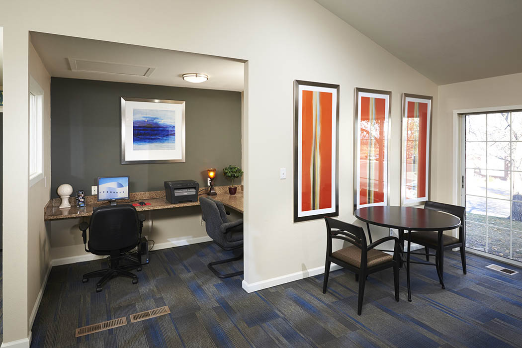 Community clubhouse at Bluesky Landing Apartments in Lakewood