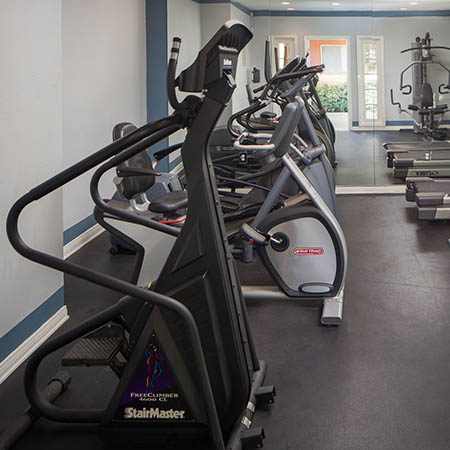 Superb fitness center at Kendallwood Apartments in Whittier