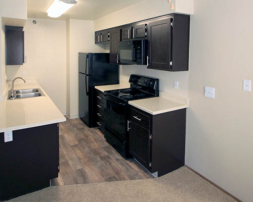 Kitchen at Parkside Commons Apartments in San Leandro