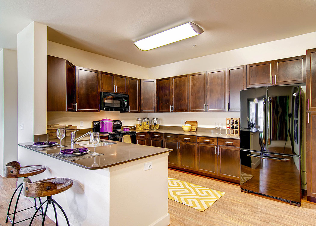 Kitchen at M2 Apartments in Denver,CO