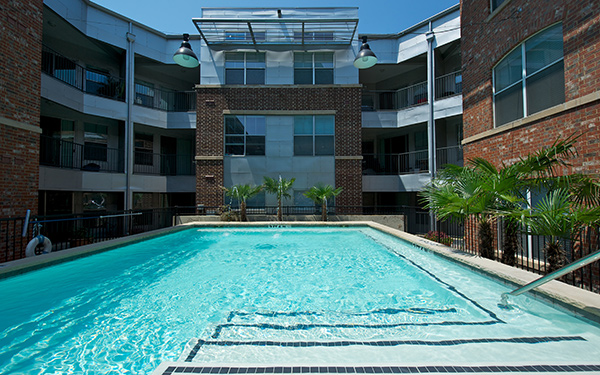 We boast a sparkling swimming pool and more here at 1001 Ross in Dallas.