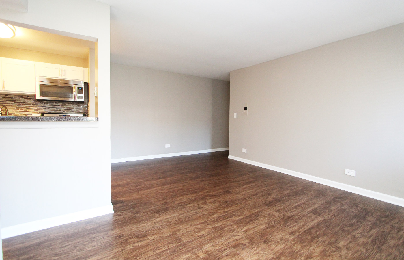 Living room and Kitchen at Cypress Place