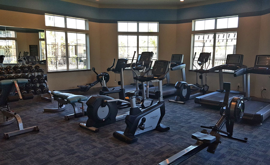 West Lake Park apartments feature a private gym