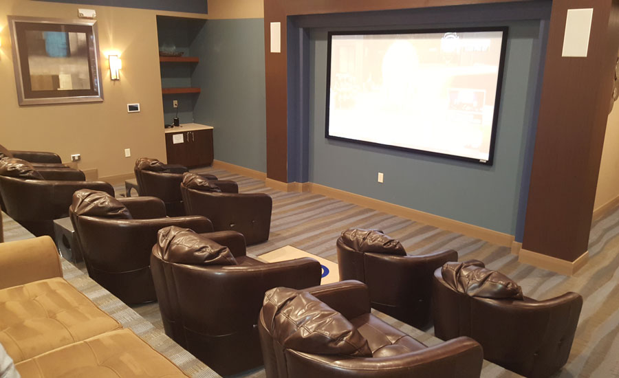 A private theater is among the luxurious amenities at our Houston, TX apartment community