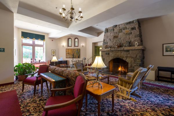 Living room at Saranac Village at Will Rogers