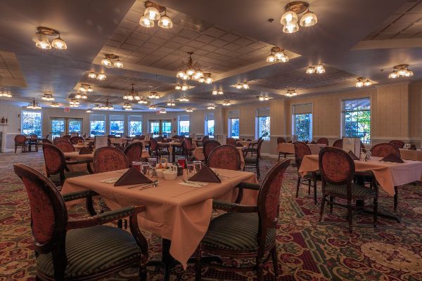 Dining room at The Brookside Assisted Living Community