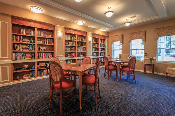 Library at All American Assisted Living at Raynham