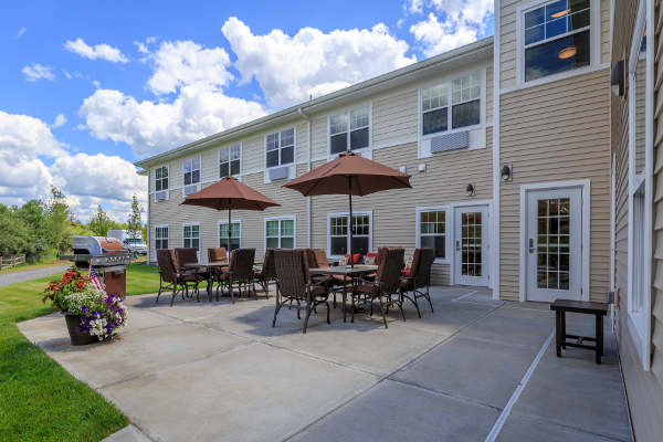 Spacious exterior areas at All American Assisted Living at Raynham