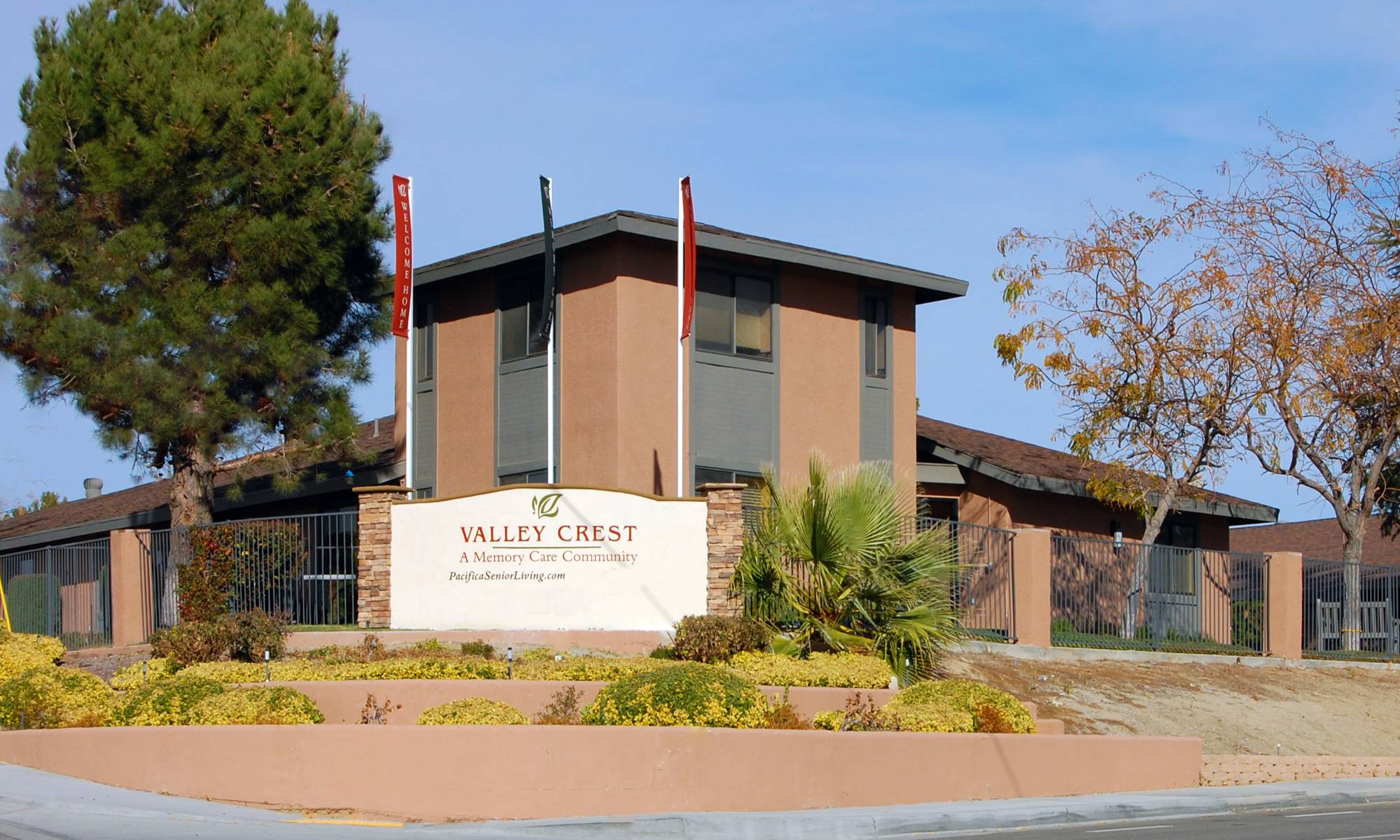 Main sign of Valley Crest Memory Care
