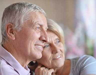 Happy couple at St. Andrews Memory Care