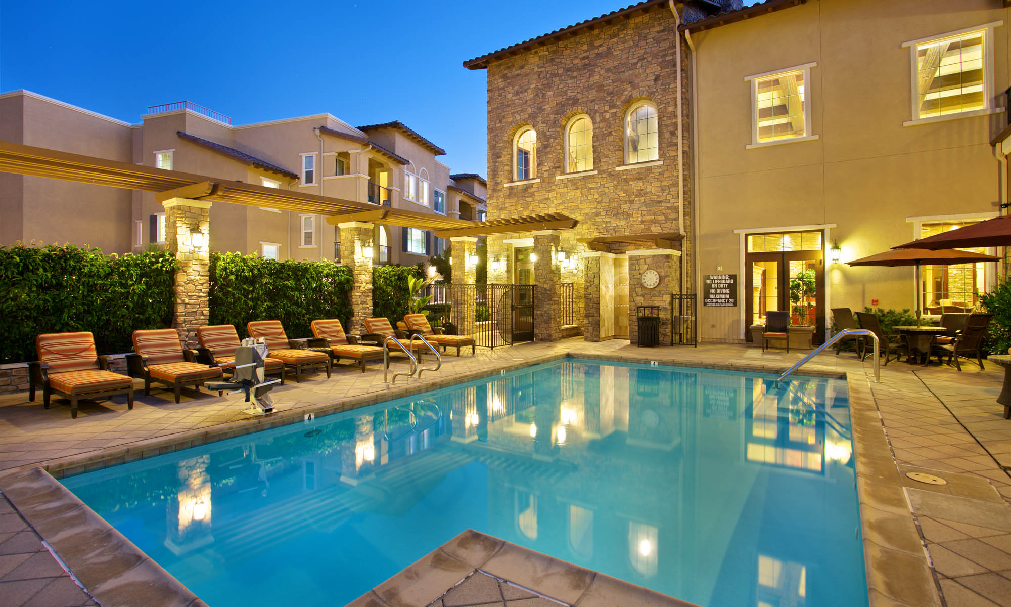 Swimming Pool at Pacifica Senior Living community