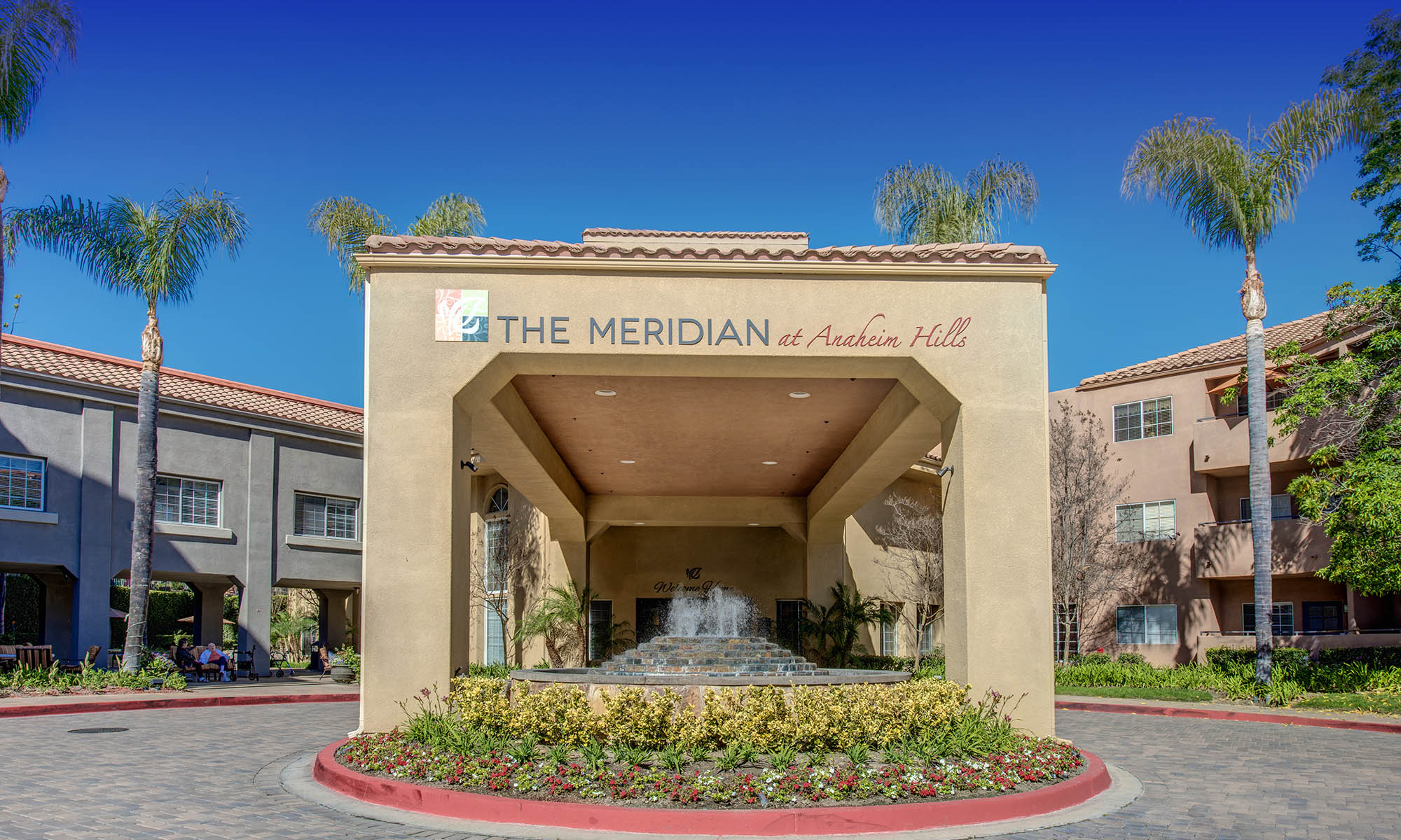 Drive-up-entrance at The Meridian at Anaheim Hills