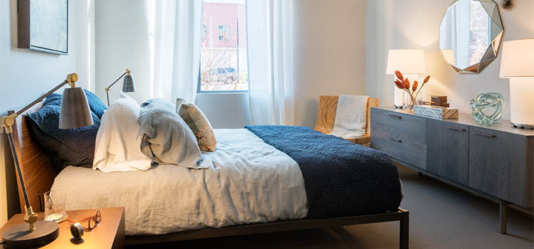 Large bedroom at Olmsted Place in Boston