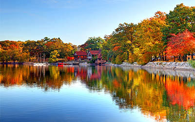 Beautiful landscape in Boston near Olmsted Place