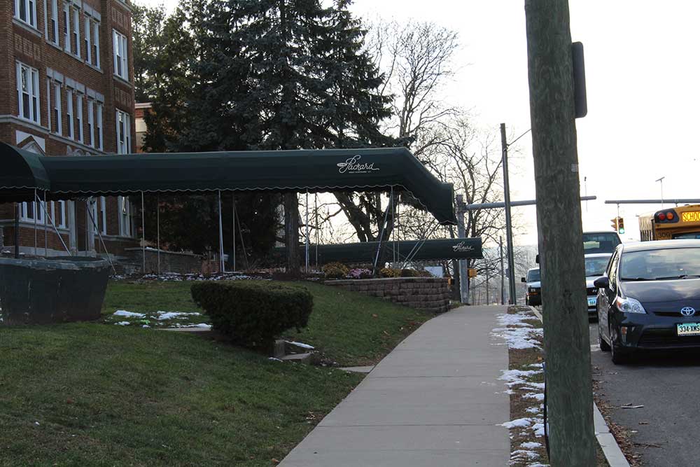 Sidewalk in front of The Packard