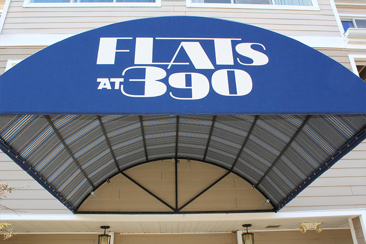 Flats at 390 awning