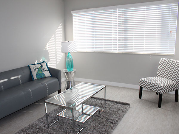 Flats at 390 living room