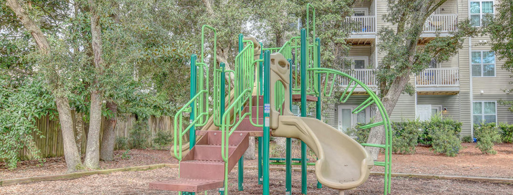 Our resident parents - and their children - love our on-site playground here at The Park at Three Oaks in Wilmington.