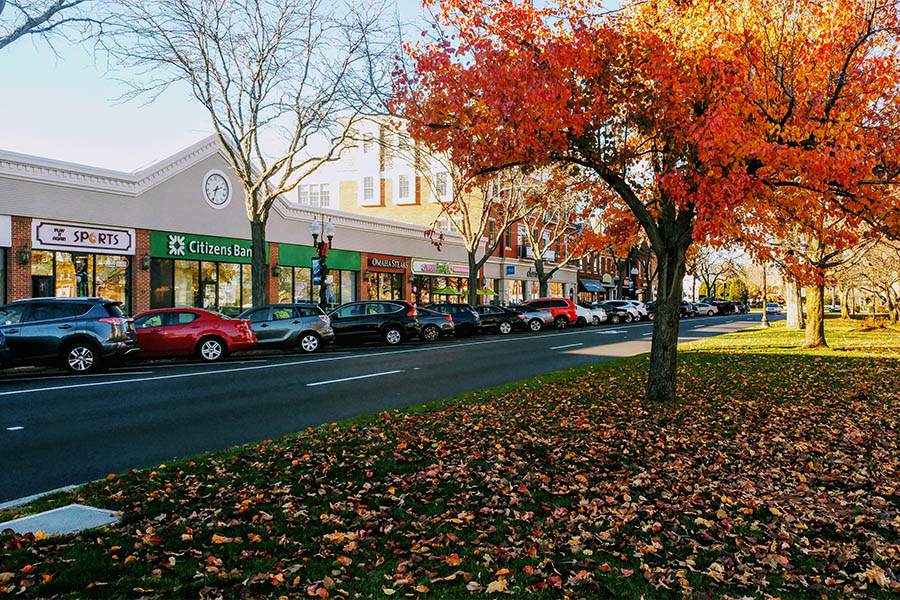 Fall day in West Hartford near Westgate West Hartford
