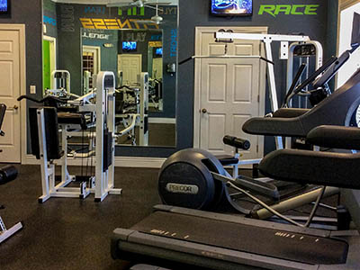Fitness center at Springs at Bandera Apartments in San Antonio
